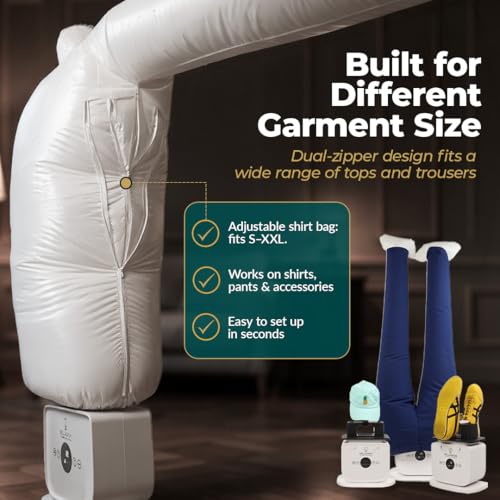 Image of BELLAIRON Smart Hot Air Dryer and Iron for Shirts and Trousers