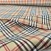 TEXTILORD® Italian Design Beige Plaid (Tartan) Viscose Luxury Fabric,Fashion,Clothing,Dress,Sewing,Crepe Fabric(150 cm or 1.64 Yards or 57 inch)