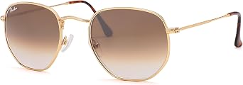 Pro Acme Hexagonal Square Sunglasses for Women Men, 100% Real Glass Lenses
