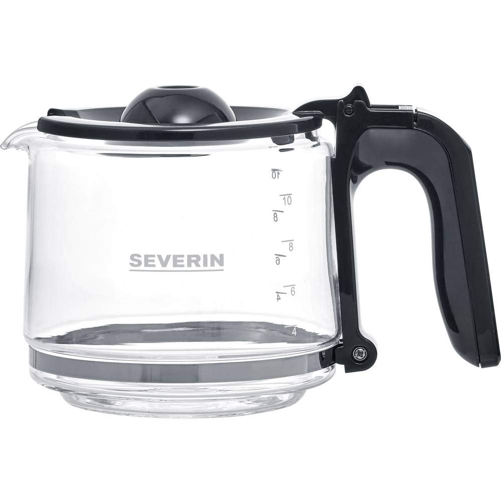 SEVERIN Kaffeemaschine, aromatischer Kaffee mit dem Kaffeebereiter für bis zu 10 Tassen, Filterkaffeemaschine mit Schwenkfilter, Edelstahl/schwarz, KA 4822