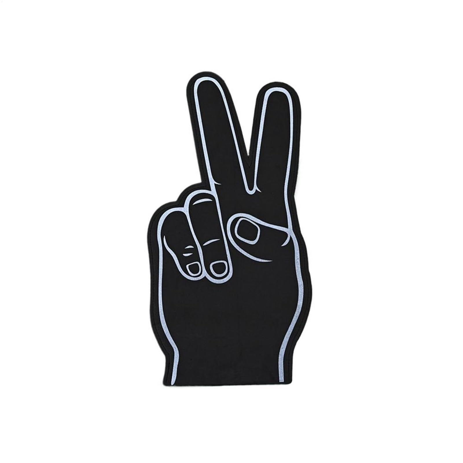 2pcs Cheerleading Hand Gesture Foams Finger For Sporting Events Party Noisemaker Supply For All Occasions for Parties Celebration(Black)