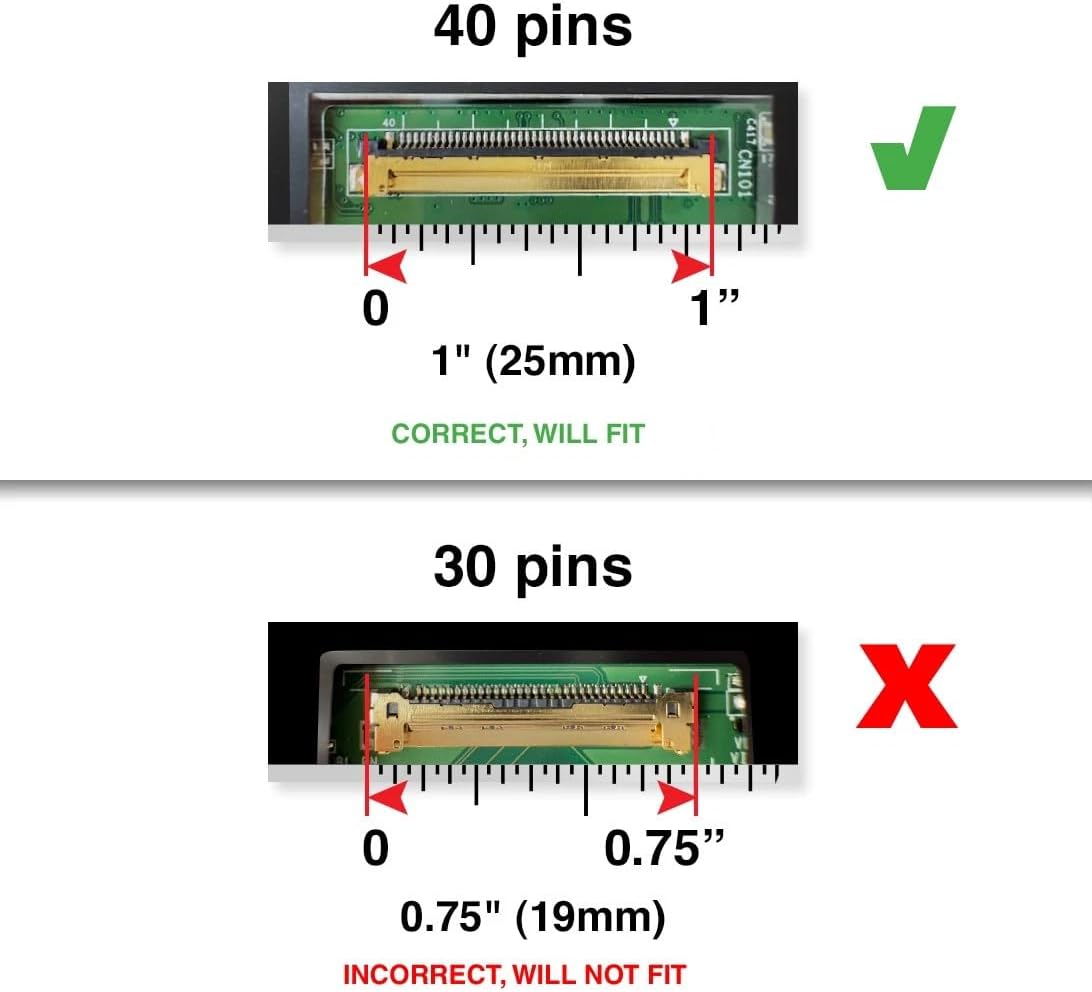 40 pins Screen Replacement for Dell Latitude E5440 E5470 3440 E6440 E7440 E7450 E7470 P44G P37G (Older Models - Before 2020) 14.0" HD 1366 * 768 LCD LED Display Panel (Not for 30Pins)