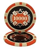 MRC 50 $10000 Ace Casino Clay Composite 13.5 Gram Poker Chips