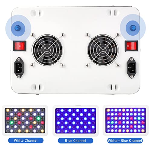 Arknoah 300W Aquarium Lights Saltwater Marine Tank Lights With Full Spectrum And Dual Dimmbale Function For Freshwater Saltwater Coral Reef (White) #TOP3