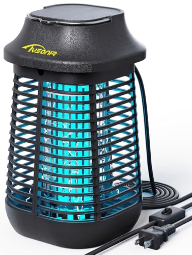 Bug Zapper 4200V for Outdoor and Indoor, 9.84 Ft Power Cord with Switch, Waterproof Electric Mosquito Zappers(3rd Generation), Mosquito lamp, Electronic Bug Zapper Light Bulb