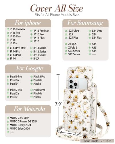 Image of Miss Adola Zipper Cell Phone Crossbody Bag for Women
