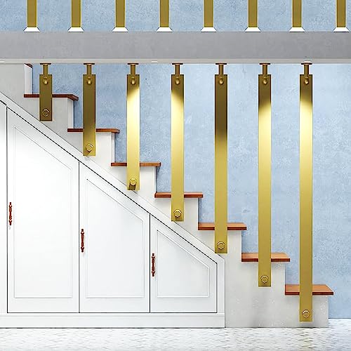 Balustrade murale antidérapante dorée 50 cm en L pour escalier
