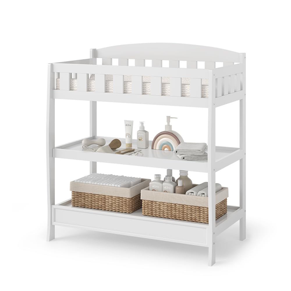 Vicco Table à Langer Nesty, Blanc, 89x99.5cm, utilisable comme rehausseur pour commodes Standard