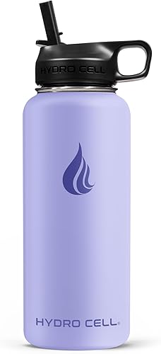 Miniatura 2 de HYDRO CELL Botella de agua aislada de acero inoxidable con pajilla, para bebidas frías y calientes, frasco de metal al vacío con tapa de rosca y