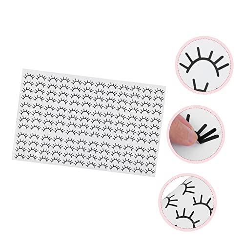 DECHOUS 1 folha de arte decalque bonito decalque decalque decoração ornamento preto olhos fechados p