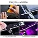 EL Wire Interior Car LED Strip Lights, 16.5FT USB Neon Glowing Strobing Electroluminescent Wire Strip with 6mm Sewing Edge, Ambient Lighting Kits for Car Indoor Decoration (Purple)