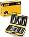 TGFTGF 49PCS S2 Steel Screwdriver Bit Set, Magnetic Driver Bit Set, includes Tamper Proof Security Torx Bit Set, SQ, Hex, PZ, SL, PH, with 1/4