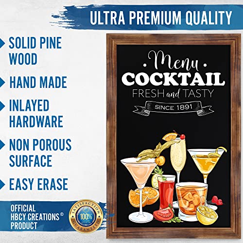 Hbcy Creations Rustic Magnetic Wall Chalkboards (Torched Brown, 24 X 36 Inch) #TOP3