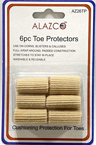 6pc Toe Protector Gel Cushion Comfort Stretchable Elastic Soft Callus & Corn Wrap - Thumbnail 2