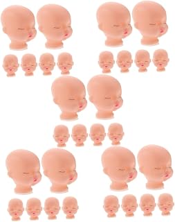 Toyvian 50 pcs Vinyl doll head for kids soft toy toys for infants doll craft making head soft doll heads doll heads for crafts practical doll head doll house material DIY material
