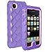 Apple iPhone 4 iPhone 4s Drop Tech Purple Gumdrop Cases Silicone Rugged Shock Absorbing Protective Dual Layer Cover Case