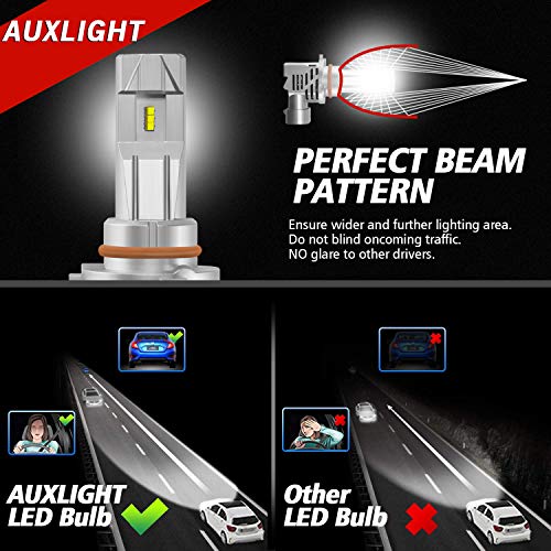 Auxlight 9005/Hb3 Led High Beam + H11/H8/H9 Led Low Beam Headlight Bulbs Combo Kit, 12000Lm Per Pair 6500K Xenon White (Pack Of 4) #TOP5
