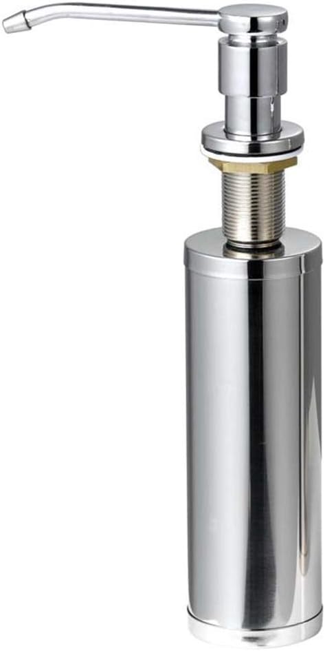 Built in Sink Soap Dispenser for Kitchen Sink Large Capacity 300ml Bottle Stainless Steel Lotion Dispenser