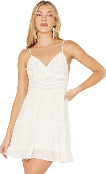 Shyanne Womens Lace Crochet Dress - Swsu23d23-Wht