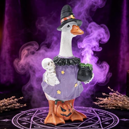 Halloween Goose Decor Witch Statue
