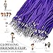 Epakh 200 Pcs Lanyards for ID Name Badge Holder Neck Lanyard Flat with Clips Neck Straps for Office School Nurse(Purple,Cotton)