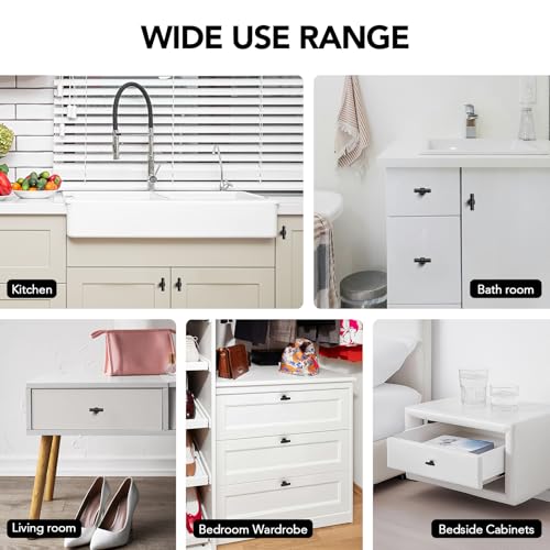HOME EDIT 5 Pack Matte Black Cabinet Knobs 2 Inch - Black Drawer Knobs Single Hole Black 3T Bar Hardware Drawer Pulls for Kitchen Cabinets and Dressers by HOME EDIT - Image 7