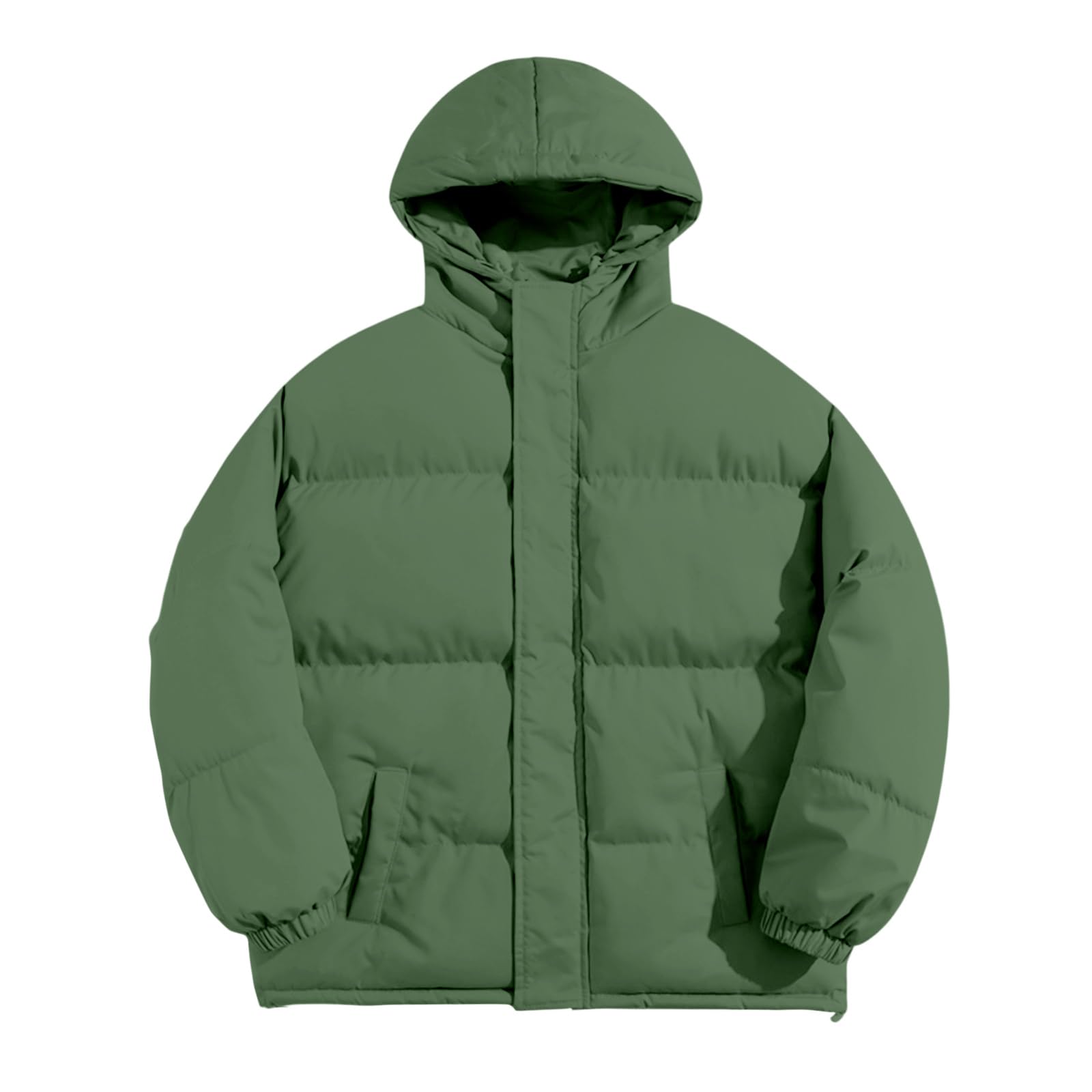 Generisch Herren Baumwolle Winterjacke Winter Warm Daunenjacke Fashion Einfarbige Winterparka Freizeit Bequeme Casual Thermo Mantel Lässige Jacket Weich Herrenjacke M-5XL
