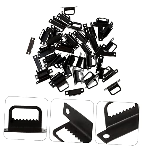 Image of 100pcs L-Shaped Picture Hangers Sturdy Steel Picture Frame Hanging Hardware Easy Install Ceiling Hooks for Walls