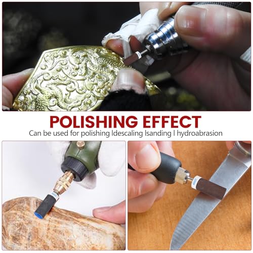25 Schleifhülsen Satz für Dremel Rotationswerkzeug,180/240/600/1000/1500/2000 Körnung Schleifhülsen Schleifwalzen Set,Schleifaufsätze mit 3mm Schaft Schleifkappen,Schleifzylinder für Schleifen Rosten