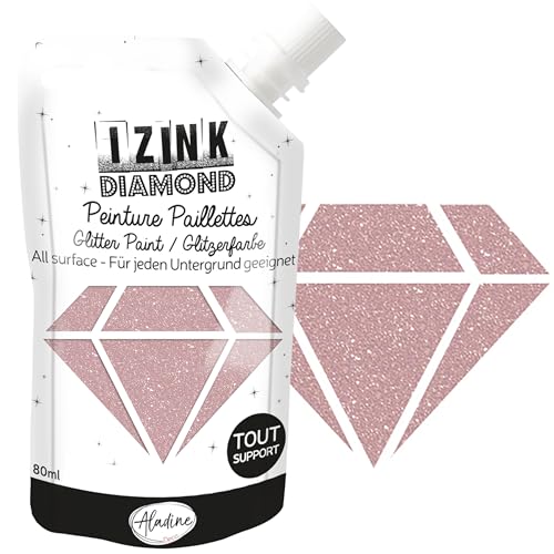 Aladine 80828 Izink Diamond pintura 80 ml rosada polvo