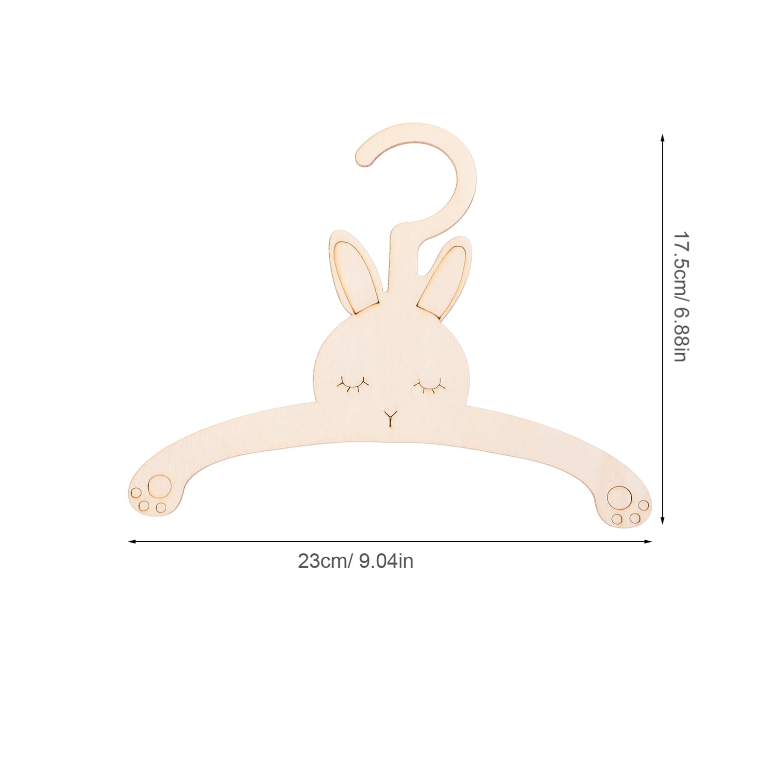 Levemolo Wooden Hangers Rabbit Shape Baby Hangers Organize Nursery Closet for Boys and Girls' Rooms