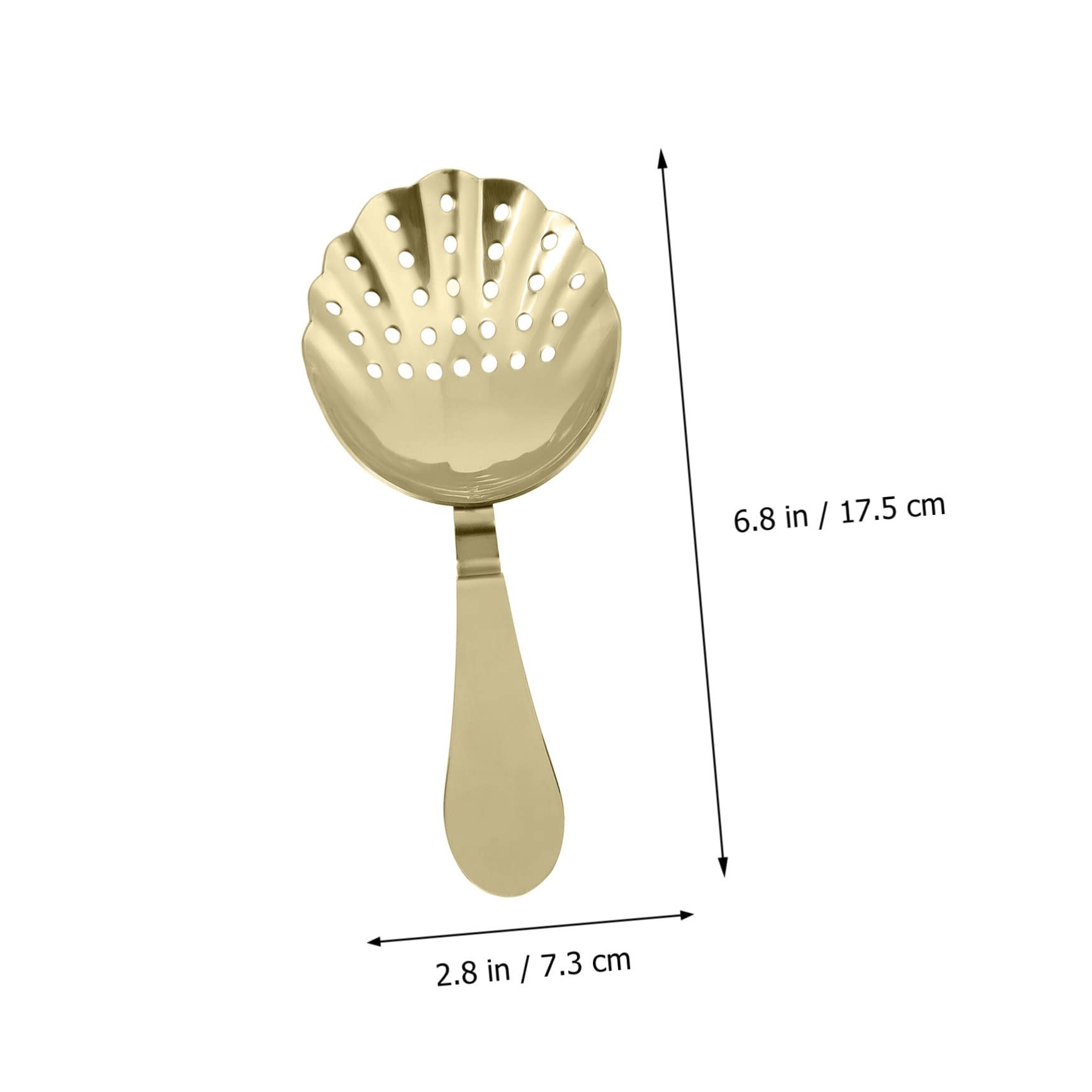 STOBAZA 1Pc Stainless Steel Cocktail Strainer Ergonomic Design Bar Strainer for Professional Bartenders Shell Shaped Ice Strainer Resistant Easy to Standard