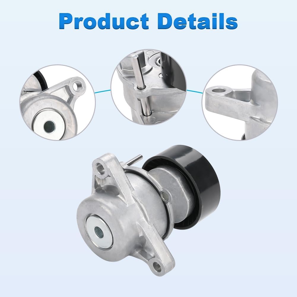 Belt Tensioner Assembly with Pulley Compatible with Mercedes-Benz C300 2013-2014 C350 C400 GLE350 GLE400 ML350 2012-2015 GLK350 2013-2015 3.0L 3.5L V6 Replacement for 2762000170 2762000370