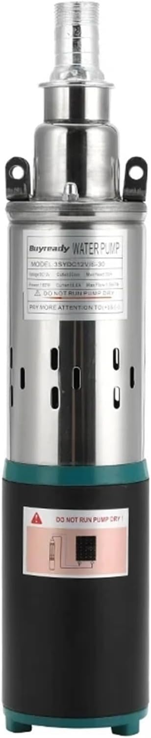 1pc Lift=30m-45m 20L/min 9m Wire 12V 24V 36V Solar Pump Deep Well Submersible Water Pump Screw Irrigation Garden Home Agricultural(24V 35m 250W,Green)