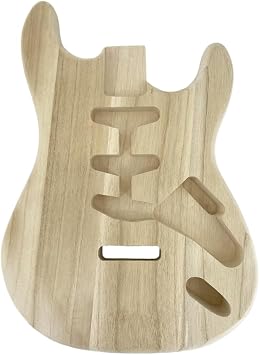 Electric Guitar Body Unfinished Blank wood paulownia wood SSS Style Guitar body Replacement DIY Parts 1.1kg