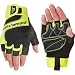 Wells Lamont Men's Hi-Viz Fingerless Synthetic Leather Work Gloves, Large (841YL)