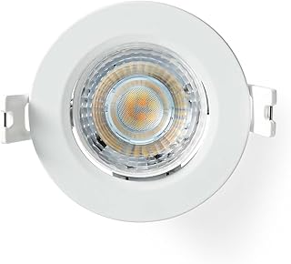 NEDIS SmartLife Deckenleuchte - Wi-Fi - Warm bis kühlen weiß - Rund - Durchmesser: 52 mm - 68-74 mm - 360 lm - 2700-6500 K - IP20 - Energieklasse: F - Android/IOS