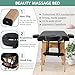 Ruesleag Massage Table 84’’ Portable Massage Spa Bed Height Adjustable　2-Fold Massage Bed Physical Spa Bed Facial Cradle Salon Bed Face Cradle & Carry Case& Headrest, Armrests,Black