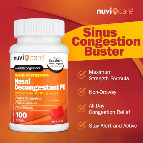 Image of NUVICARE Phenylephrine HCl 10mg PE Nasal Decongestant, 2 Pack