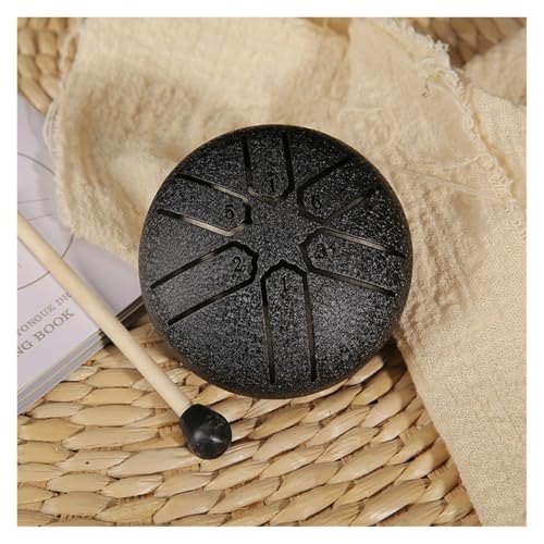 Steel Tongue Drum Rain Chime 3 pulgadas 6 notas Negro miniatura 1