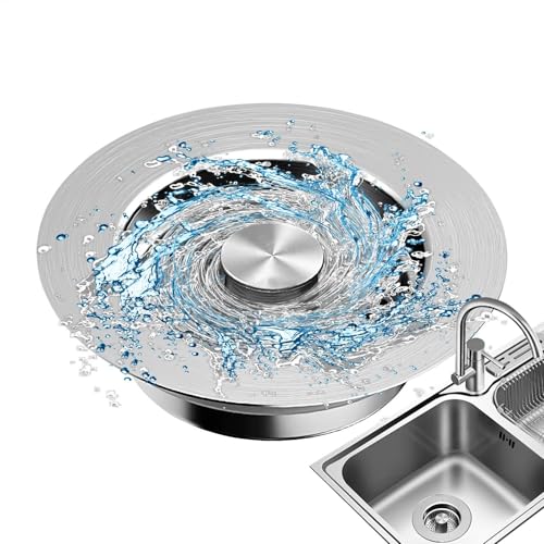 Desagüe para fregadero, colador, colador de drenaje para fregadero, cubierta de drenaje de ducha, recogedor de pelo de baño, colador de drenaje de núcleo de rebote de acero inoxidable, recogedor de