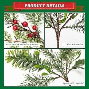Artificialchristmasnorfolkpinebrancheschristmasartificialpinebrancheswithredberrystemspineconegarlandstemsdecorfauxcedarpicksrealtouchevergreenrealisticplantleaves1656pcs Urban Country Home Decor Artificial christmas norfolk pine branches christmas artificial pine branches with red berry stems pinecone garland stems decor faux cedar picks real touch evergreen realistic plant leaves1656pcs urban country home decor