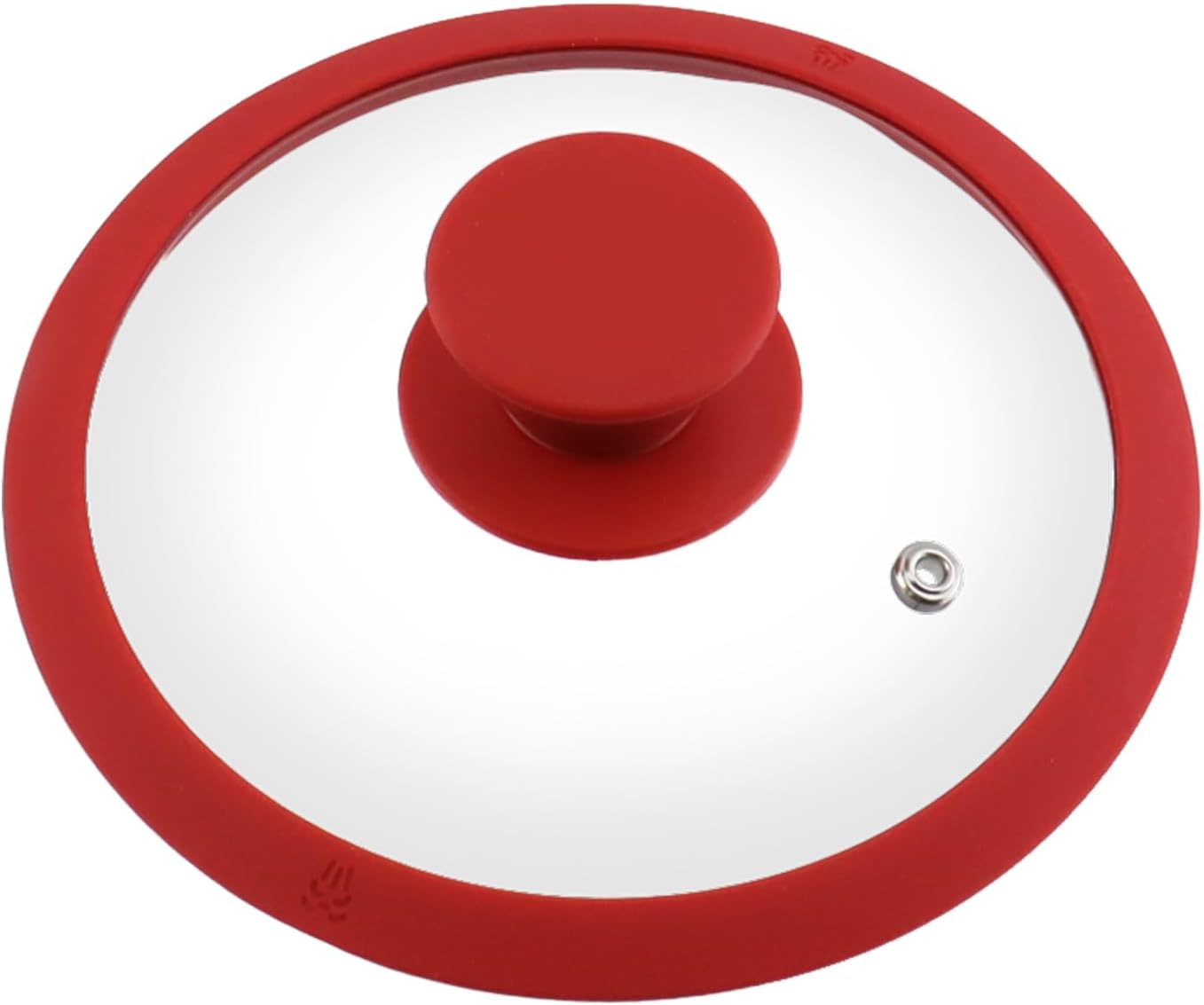 Woogim 6.1" Tempered Glass Frying Pan Skillet Lid Replacement Cover | Heat Resistant Red Knob, Vented Glass Pot Lid or Cast Iron Skillets, Frying Saute Pan, Cooking Pot