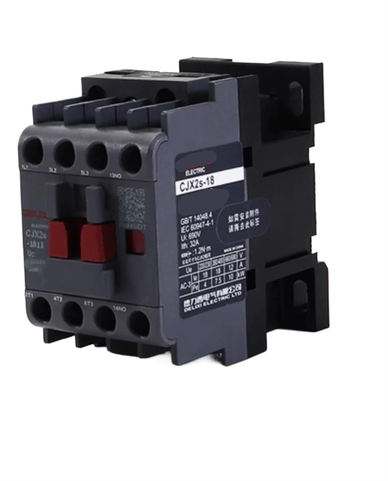 Contacteur CA CJX2S-1811 AC220V triphasé pour tableau électrique rail DIN - 2