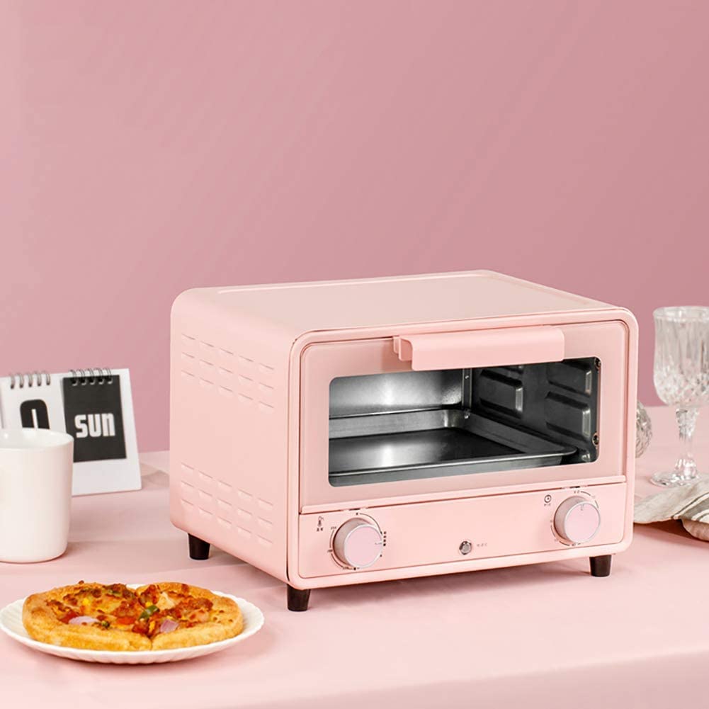 Mini Horno Tostador de 13L, Temporizador de 60 Minutos, Horno eléctrico for Hornear en el hogar, Hornear Pasteles, Pan, Multifuncional, Completamente automático
