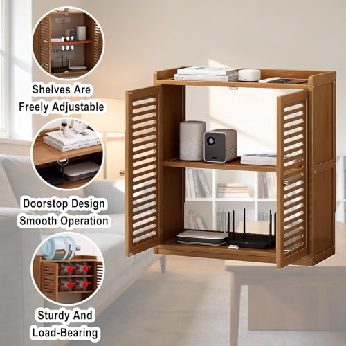 Gabinete para enrutador WiFi de oficina en casa ideal para mantener el escritorio limpio 6