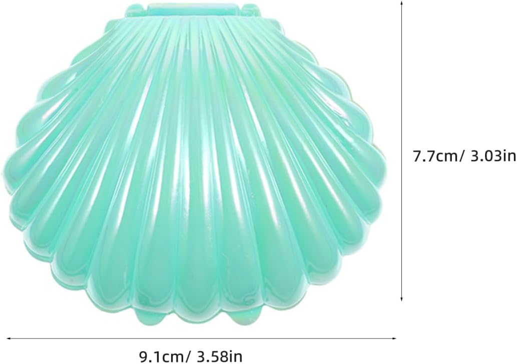 Healeved Pearl Colored Shell Candy Boxes 30 Pack Mini Seashell Party Favor Containers for Wedding Birthday Jewelry Storage Ocean Theme 3.58X3.03X1.77 Inch