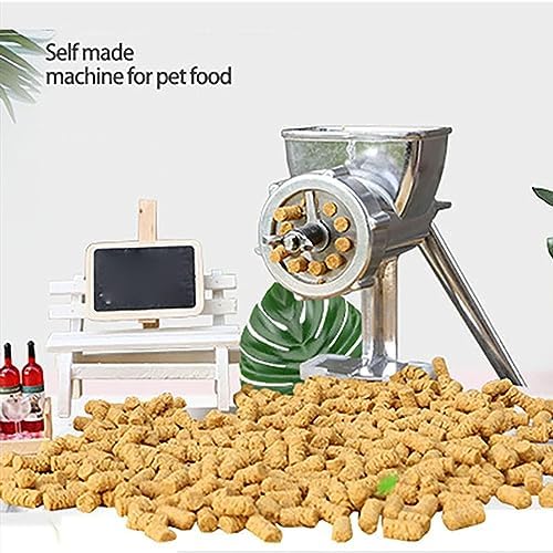 Manual Feed Pellet Machine for Pet Food - 1.5/4/5/6mm Molds, Durable Maker for Dog, Cat, Bird & Fish Bait, Ideal for Homemade Pet Feed & Granules
