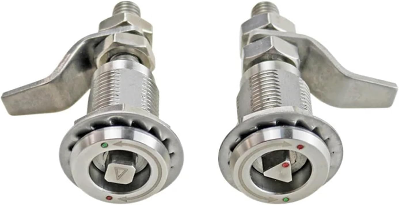 304 Stainless Steel Cylinder Lock Control Box Cabinet Iron Box Cabinet Door Lock Triangle Four-corner Tongue Lock 1Pcs(Square Adjustable)