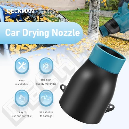 DECKMAN 191L13-5 191B21-6 Blower Nozzle Adapter/197889-6 Flat End Nozzle Attachment/Car Drying Nozzle Compatible with Ma-Kita Leaf Blowers XBU03Z XBU03SM1 XBU02Z XBU03 DUB362